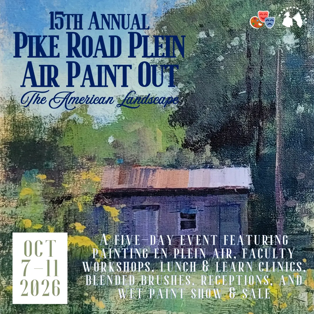 Flyer for Pike Road 15th Annual Plein Air Paint Out