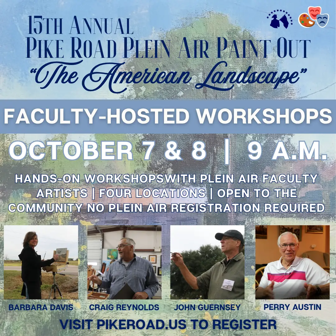 Flyer for Plein Air Paint Out: Faculty-Hosted Workshops