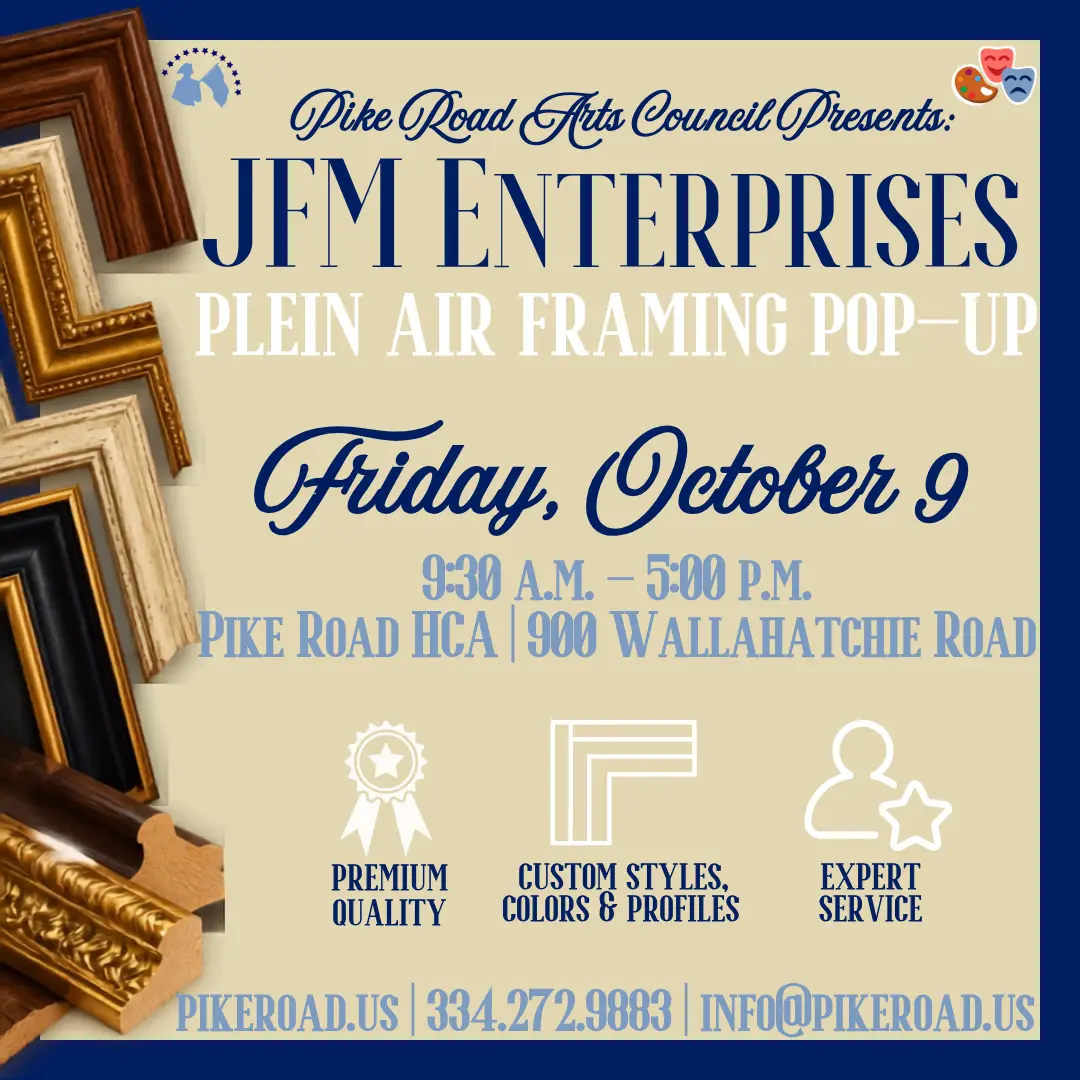 Flyer for JFM Framing Pop-Up
