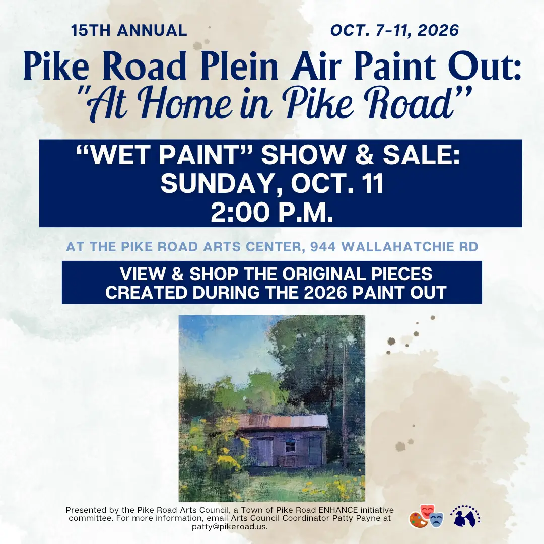 Flyer for Plein Air: Wet Paint Show, Sale & Reception